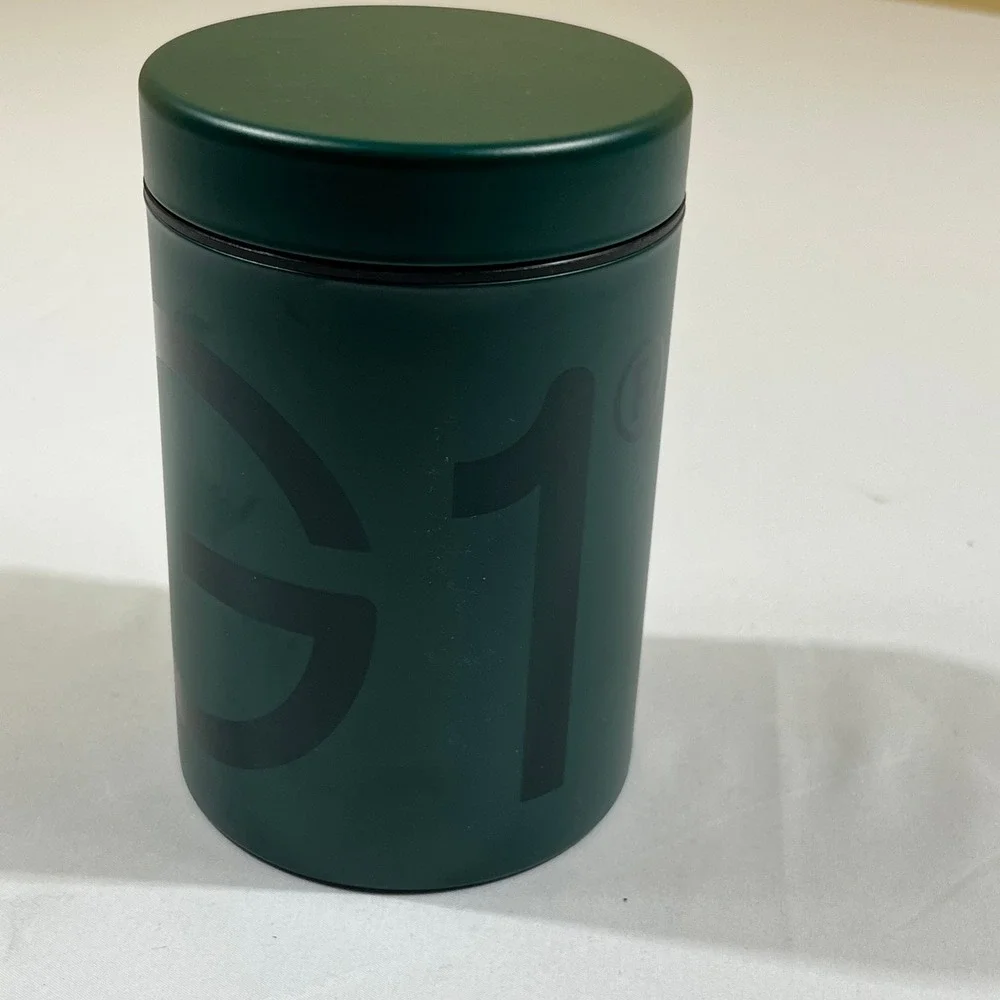 Athletic Greens AG1 Canister Set Green Metal Storage Jar with Scoop